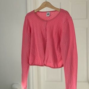 Petit bateau pink cardigan sz10